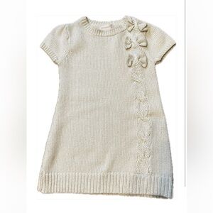 Savannah Cream Knit Kids Sweater Dress